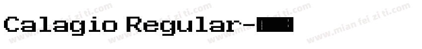 Calagio Regular字体转换